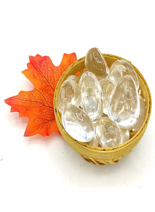 Plus Value أحجار كريستال كوارتز طبيعي شفاف مصقولة من بلس فاليو، درجة AAA+، لجلب الثروة والازدهار - 200 غرام في سلة - Image 5